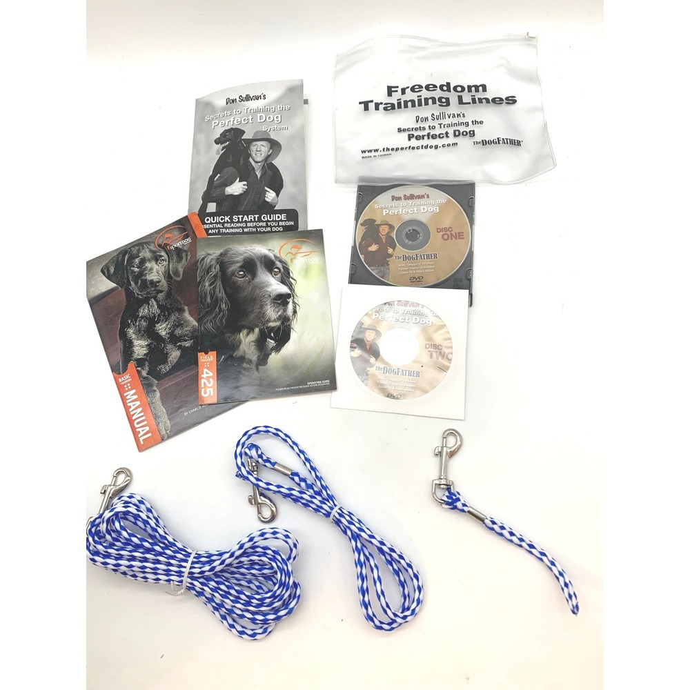 Don Sullivan Perfect Dog Training System Freedom Lines Leash DVDs Manual Set